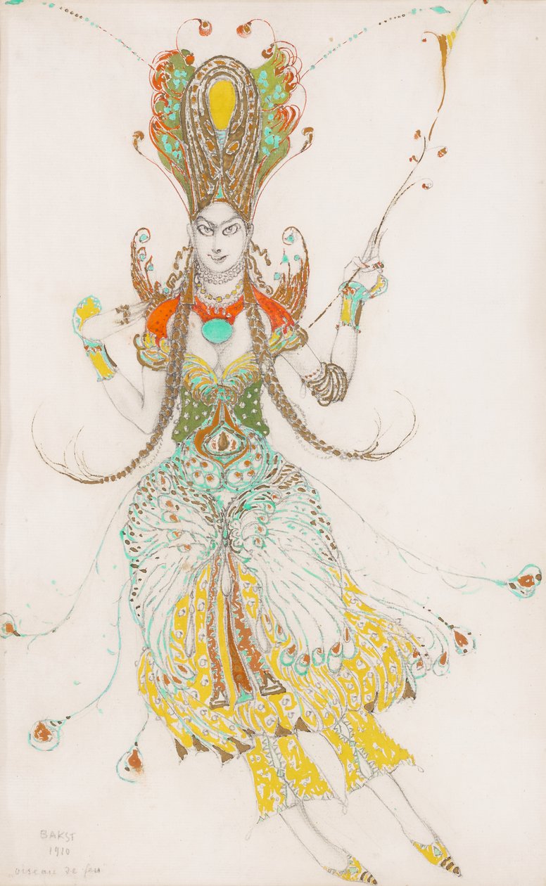 Diseño de vestuario para Tamara Karsavina en "L