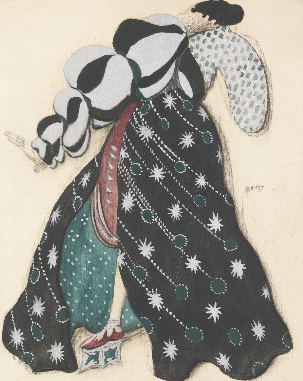 Diseño de vestuario para el ballet La Leyenda de José de R. Strauss de Leon Bakst