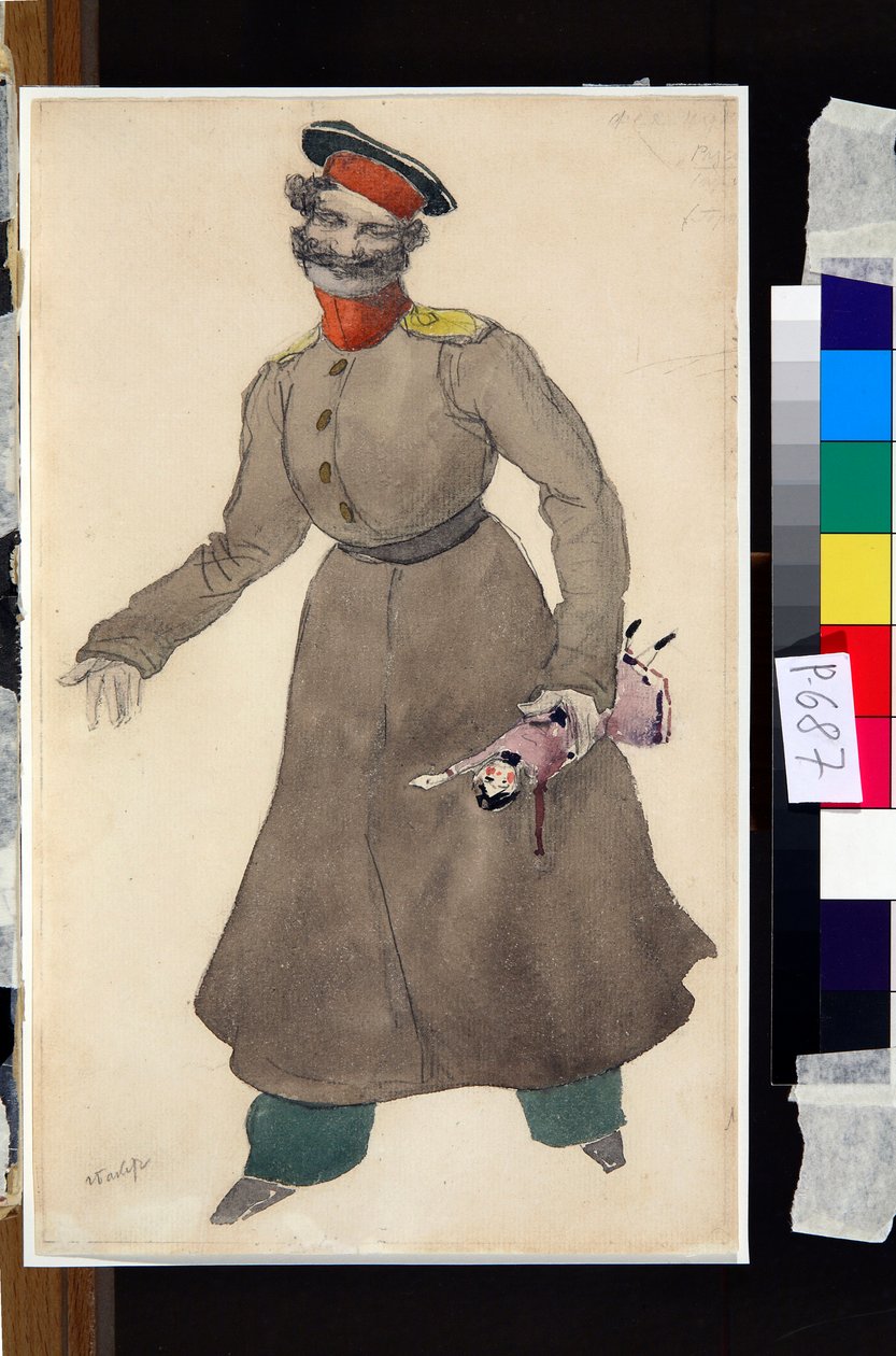 Diseño de vestuario para el ballet La muñeca hada de J. Bayer de Leon Bakst