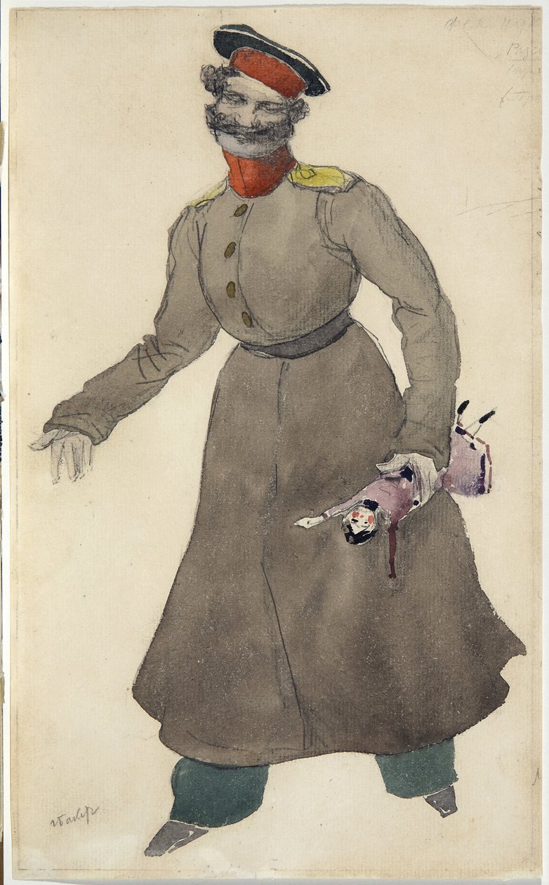 Diseño de vestuario para el ballet La Muñeca Hada de J. Bayer, 1903 de Leon Bakst