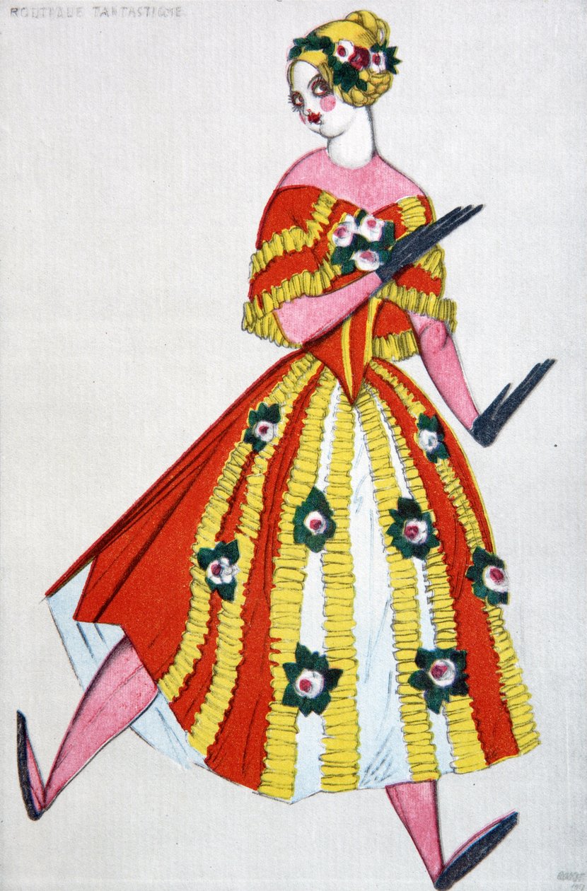 Diseño de vestuario para el ballet La Tienda de Juguetes Mágica de G. Rossini, 1919 de Leon Bakst