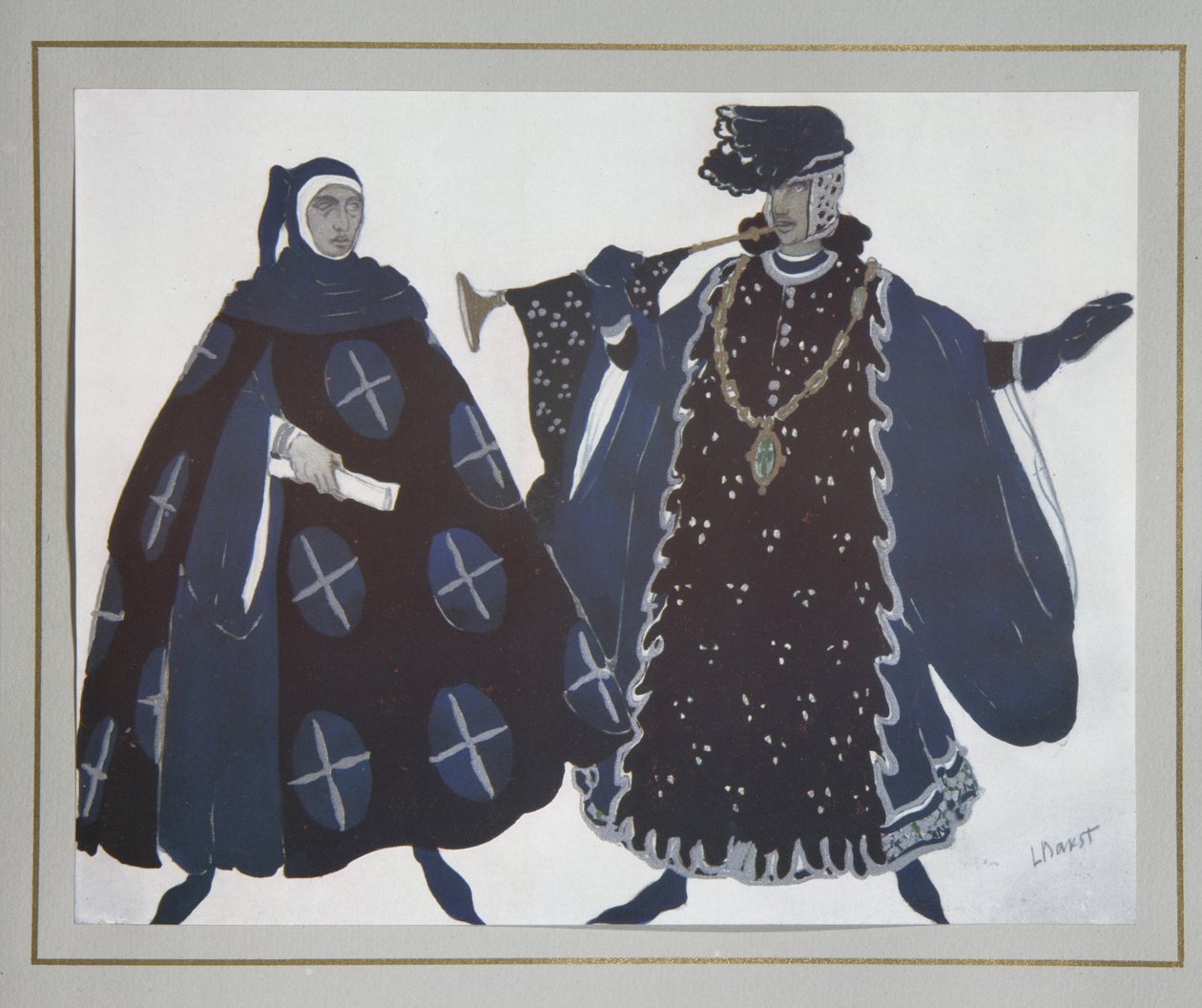 Diseño de vestuario para la obra El martirio de San Sebastián de Gabriele D