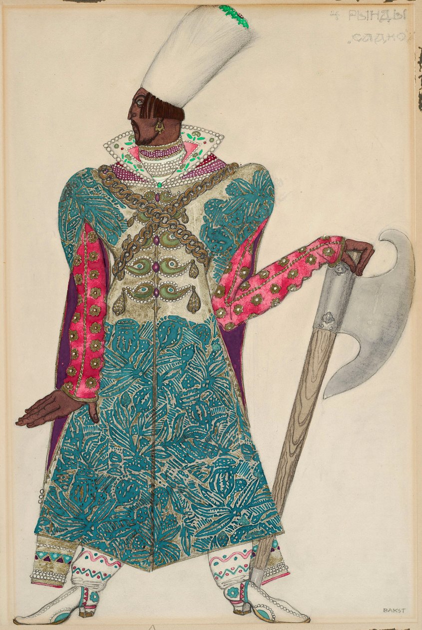 Vestuario para "Sadko", ópera dirigida por Nicolas (Nikolai) Rimski Korsakov (Rimski-Korsakov) (1844-1908). Obra de Leon Bakst (1866-1924) de Leon Bakst