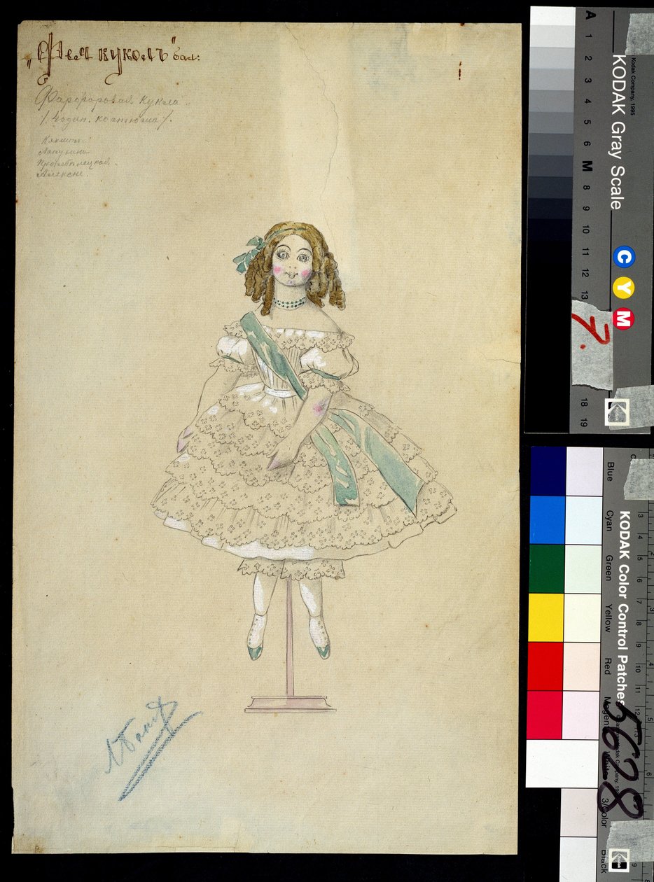 Vestuario para el ballet "la poupée féerique" dirigido por Joseph Bayer (1852-1913) de Leon Bakst