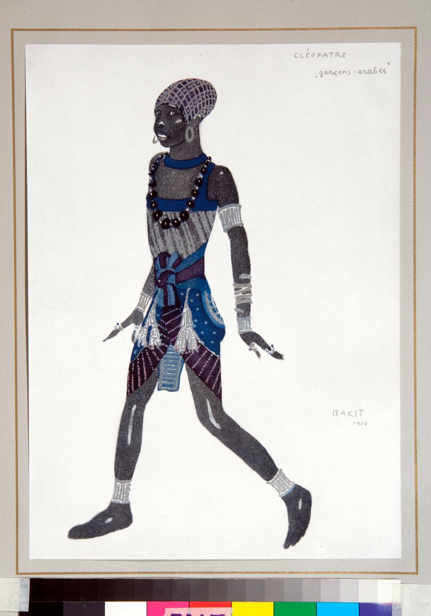 Traje ""Young Arab boy"" diseñado por Leon Bakst (1866-1924) para el ballet ""Cleopatre"" de los Ballets Russes de Leon Bakst