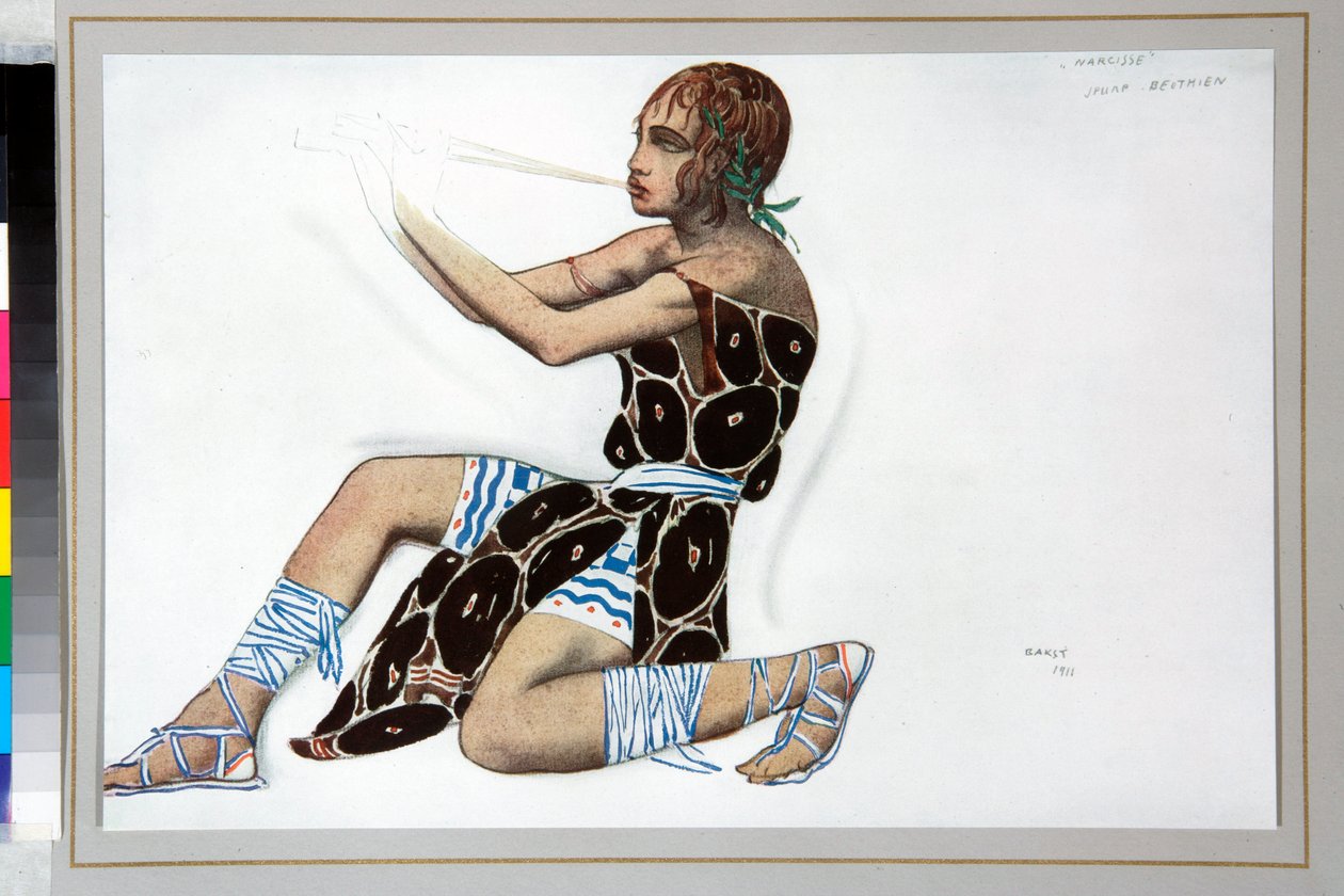 Traje ""Narcisse"" diseñado por Leon Bakst (1866-1924) para el ballet ""Narcisse"" de Nicolas Tcherepnine (1873-1945) de Leon Bakst