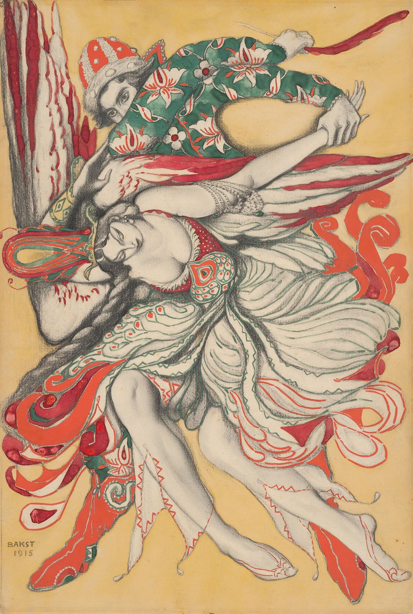 Diseño de cartel para el ballet El pájaro de fuego (L