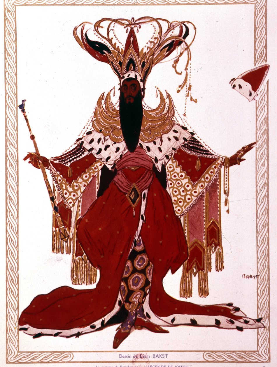 Richard Strauss "La Leyenda de José" Ópera de París, mayo de 1914. Vestuario de Leon Bakst de Leon Bakst