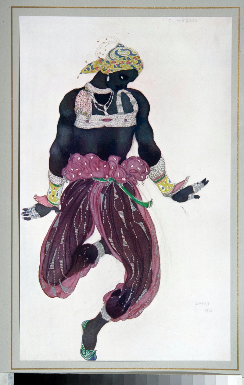 Ballet Ruso: dibujo para el ballet "Sheherazade" dirigido por Michel Fokine de Leon Bakst