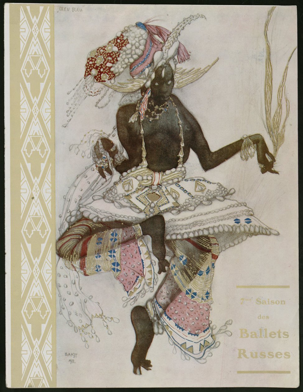 Página de título del programa de recuerdo para Ballets Russes de Leon Bakst