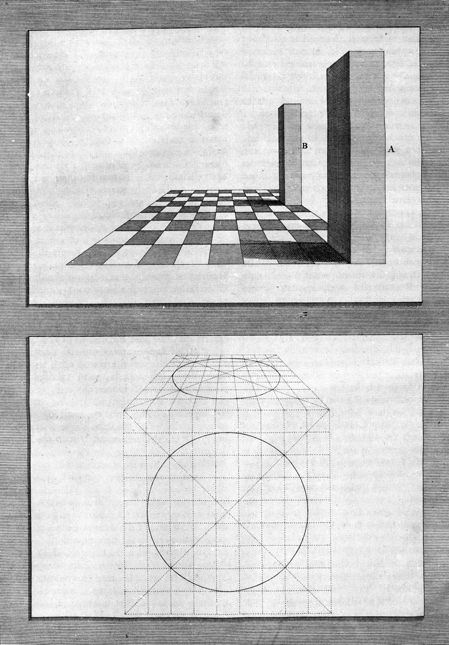 Tratados sobre arquitectura, perspectiva y geometría: tabla tomada de "De Architectura Libri decem" de Leon Battista Alberti (1404-1472), arquitecto, matemático y poeta italiano del Renacimiento, Londres de Leon Battista Alberti