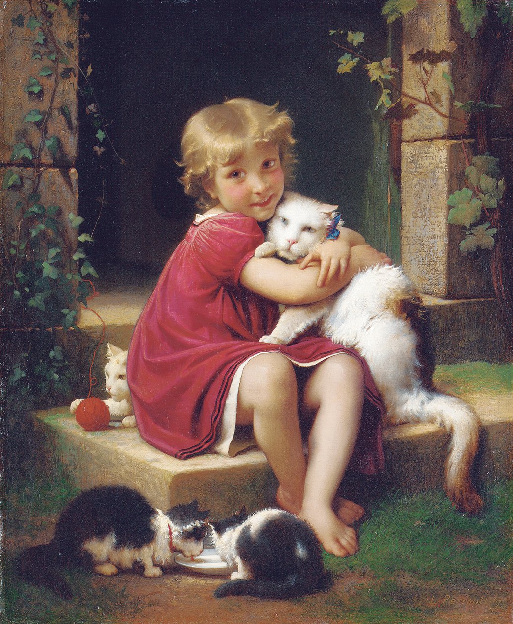 Su mascota favorita, 1867 de Leon Bazile Perrault