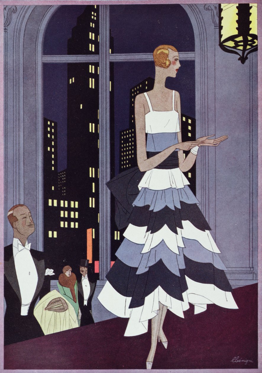 Under the Eyes of New York Skyscrapers, placa de moda de la revista 