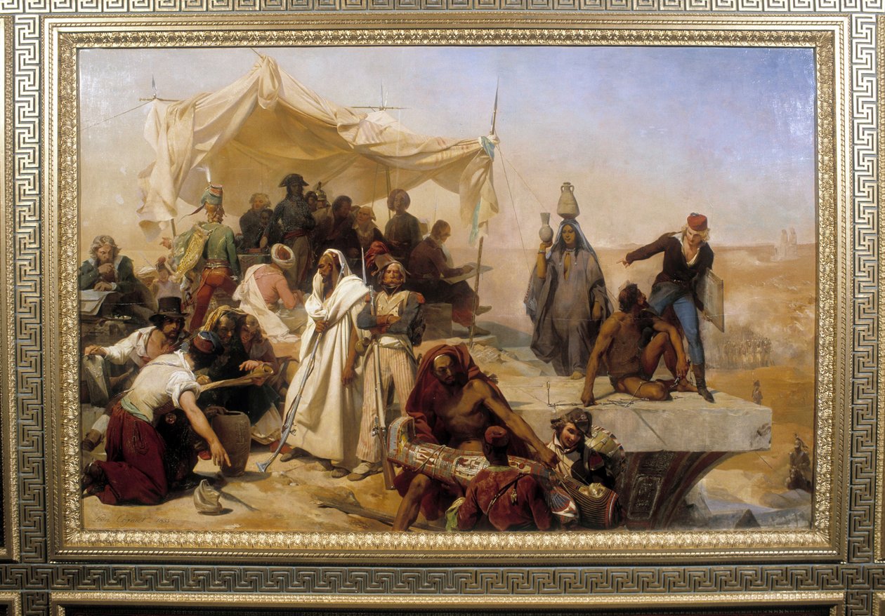 Expedición desde Egipto bajo las órdenes de Bonaparte. Pintura de Leon Cogniet (1794-1880) de Léon Cogniet