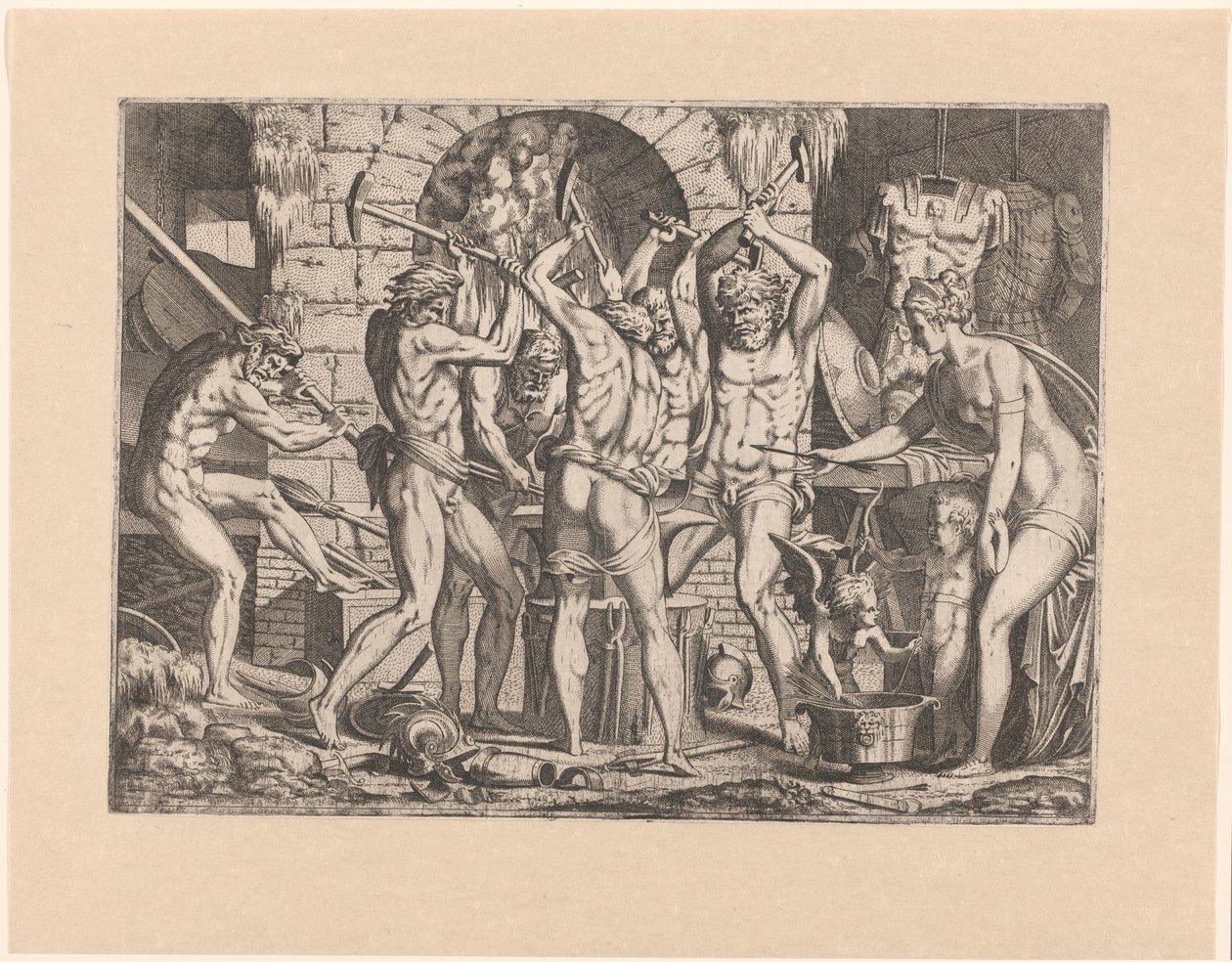 Venus en la fragua de Vulcano de Leon Davent