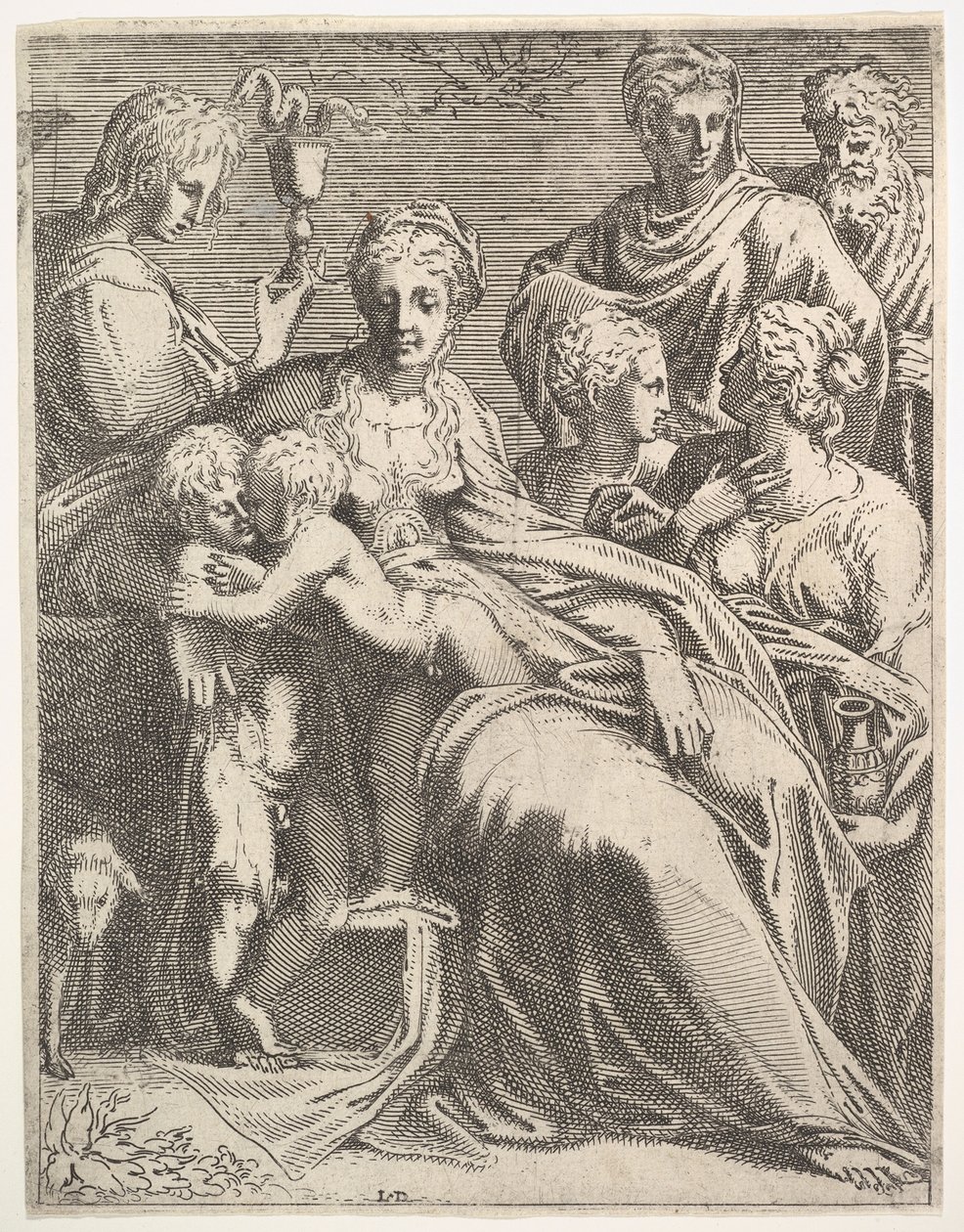 Virgen y Niño con santos, ca. 1550-56 de Leon Davent