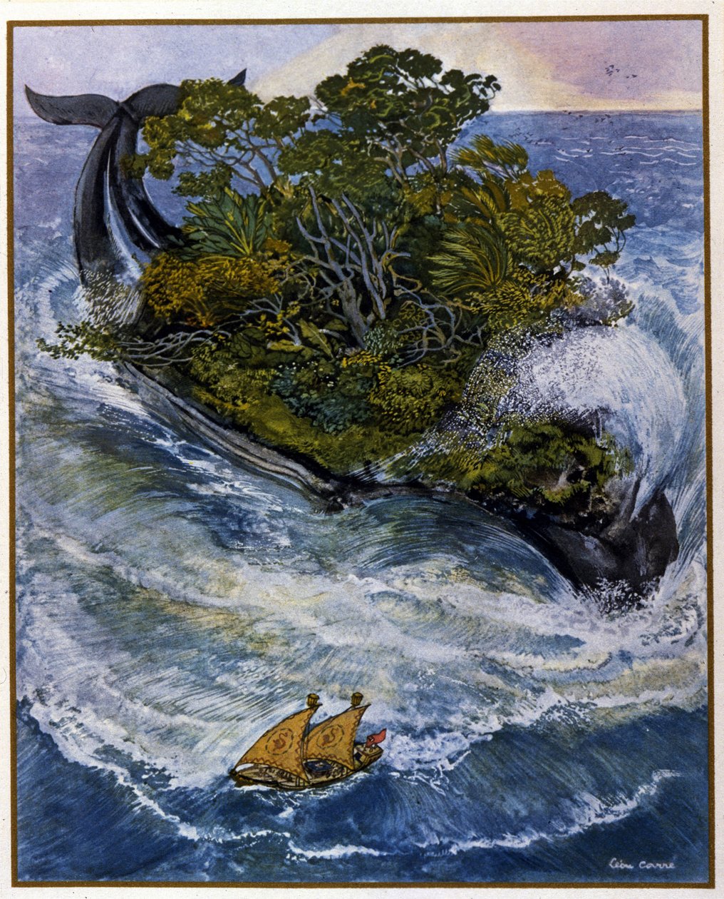 Las aventuras de Simbad el marino. De los Cuentos de las 1001 Noches. Ilustración de Léon Carré (1878-1942) de Leon Georges Carre
