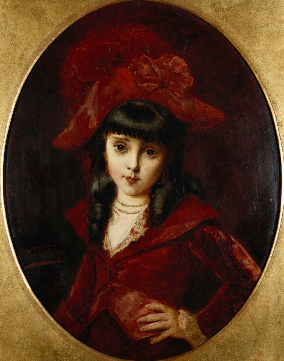 El vestido rojo, 1881 de Leon Herbo