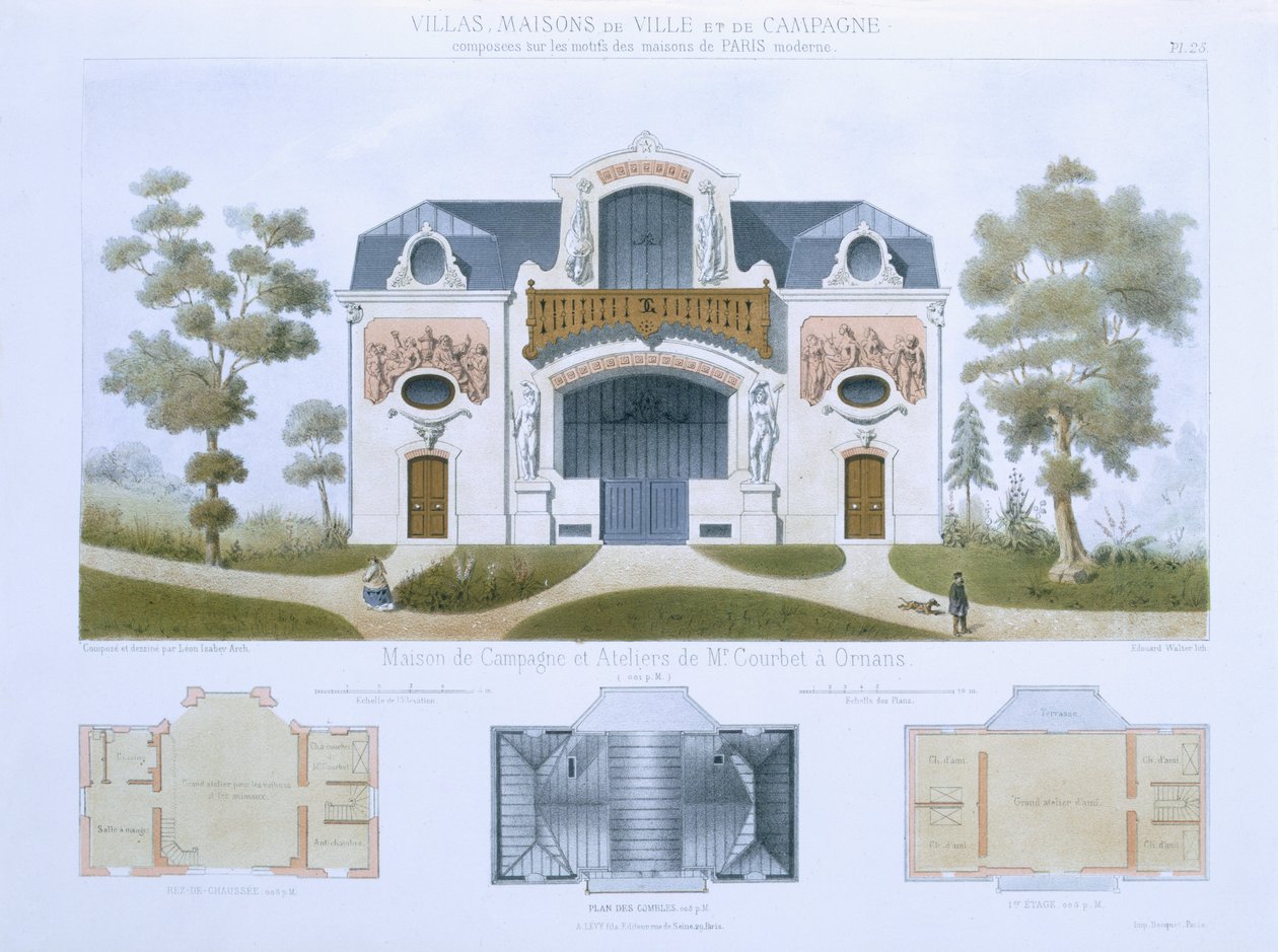 Casa y talleres del Sr. Courbet en Ornans, de 
