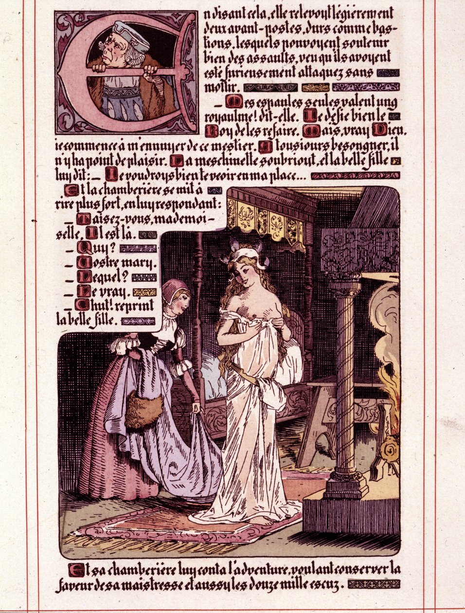 Ilustración de la novela de Honore de Balzac "La Mye du Roy" de Leon Lebegue (1863-1944) de Leon Lebegue