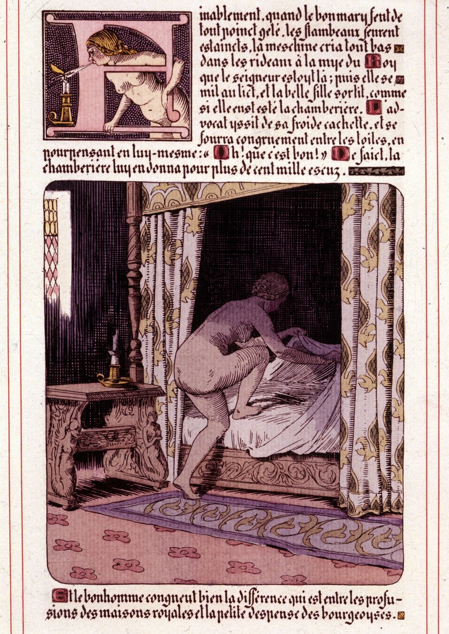 Ilustración de la novela de Honore de Balzac "La Mye du Roy" de Leon Lebegue (1863-1944) de Leon Lebegue