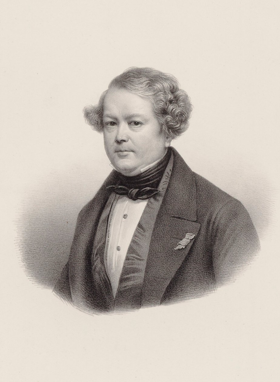Retrato del compositor Auguste-Mathieu Panseron 1796-1859, 1850 de Leon Noel
