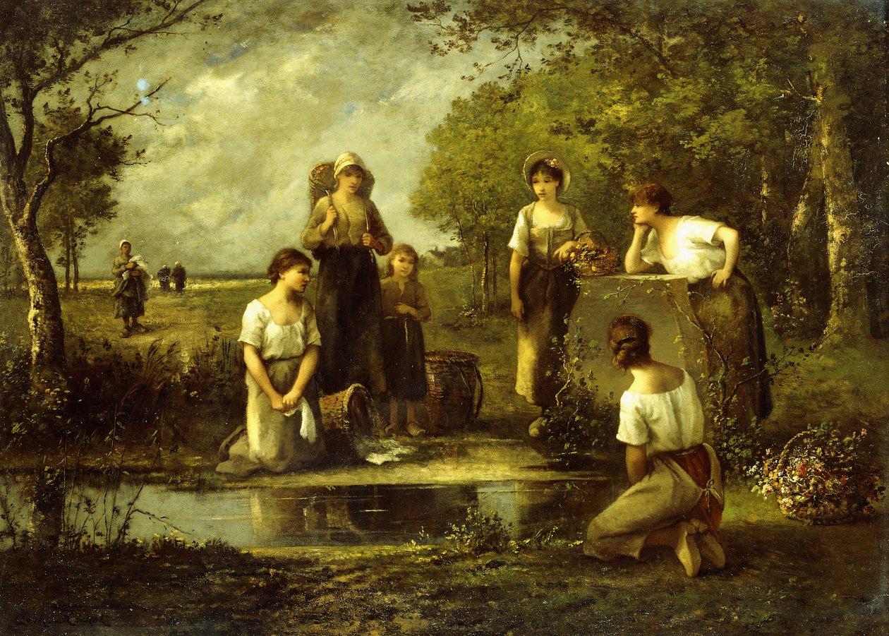 Las lavanderas | Leon Richet | Impresión de arte