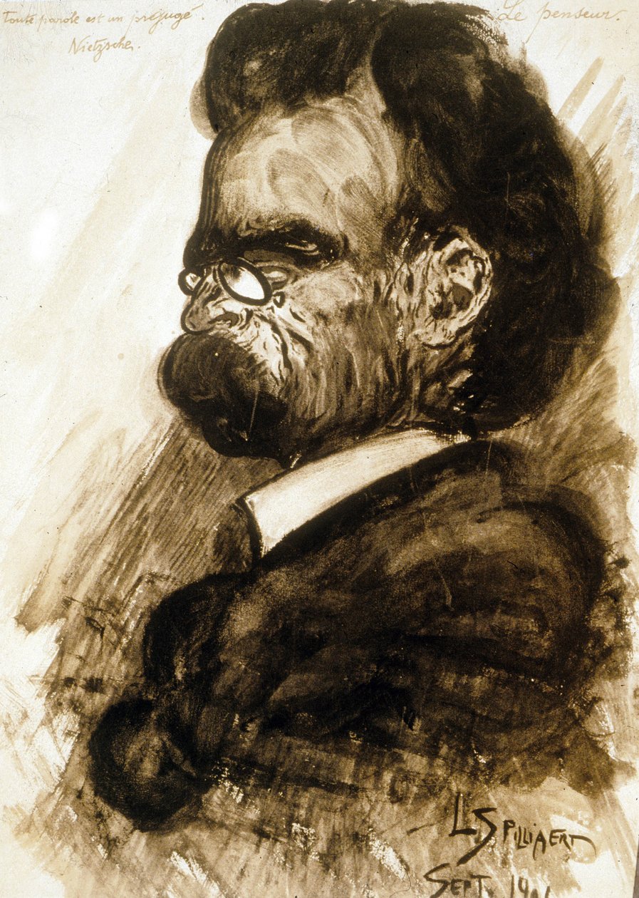 Friedrich Nietzsche (1844-1900) Filósofo y poeta alemán gouache y tinta china de Leon Spilliaert 1901 de Leon Spilliaert