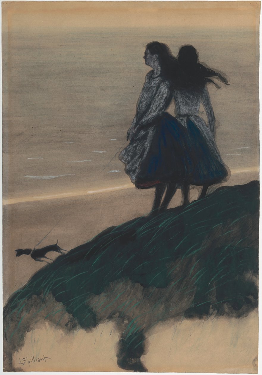 Chicas en una duna (acuarela sobre papel) de Leon Spilliaert