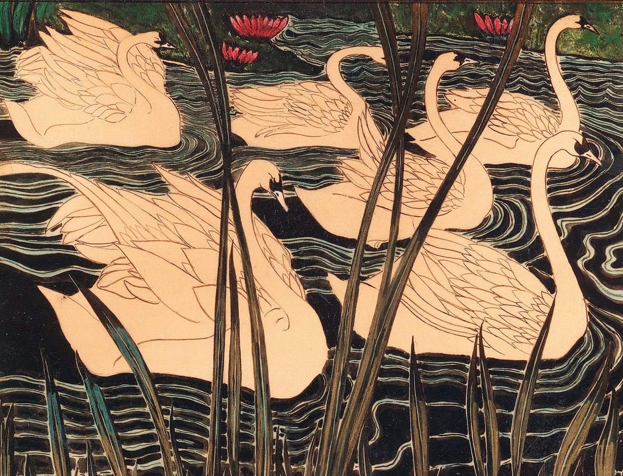 Cisnes, c. 1900 de Leon Spilliaert