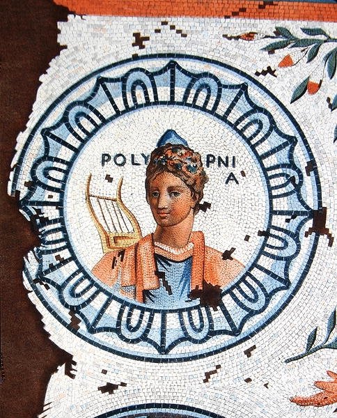 Polymnia, musa del canto sagrado, el canto, la oratoria y la retórica de Leon de (after) Laborde