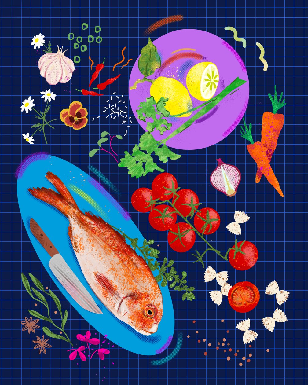 Paleta de sabores, 2025 (digital) de Leona Tsiara