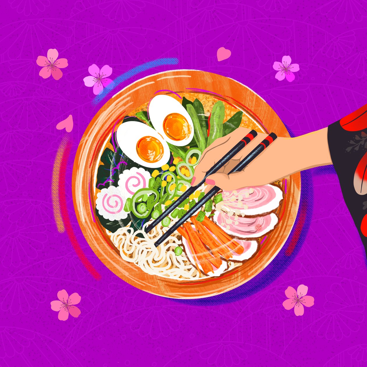 Ramen Bliss, 2025 (digital) de Leona Tsiara
