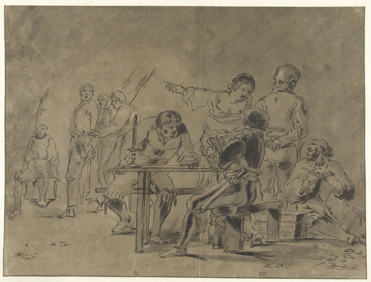 Pedro niega a Cristo de Leonaert Bramer