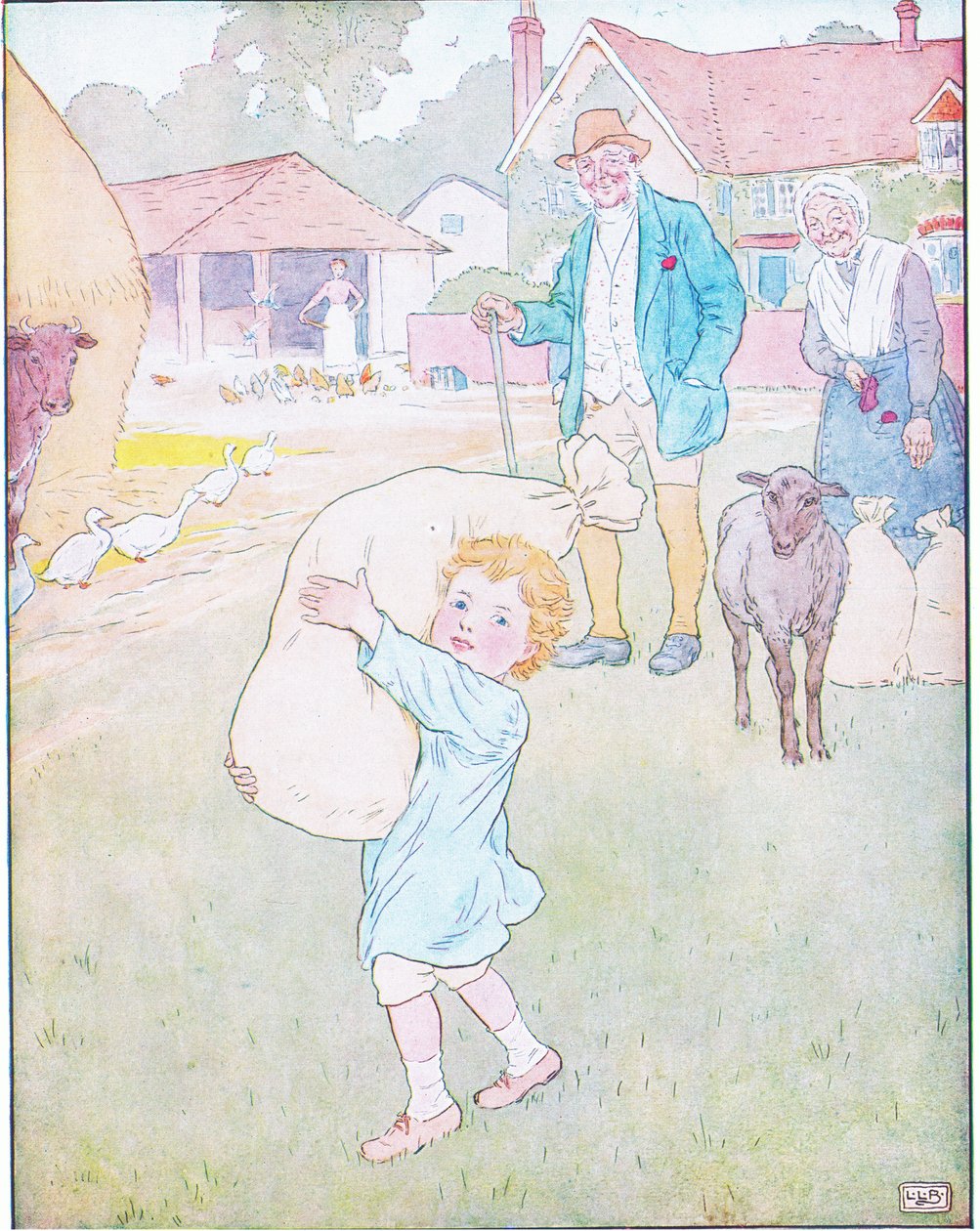 Y uno para el niño pequeño que corre por el camino de Leonard Leslie Brooke