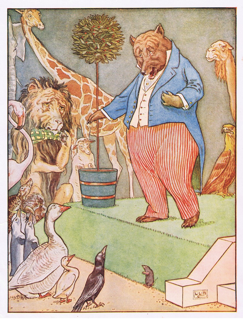 Y el oso cantó una melodía sentimental, ilustración de 