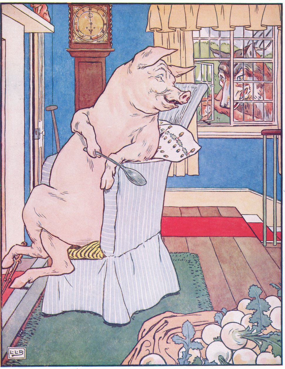 Cuando vino el lobo dijo, cerdito, ¿estás listo? de Leonard Leslie Brooke