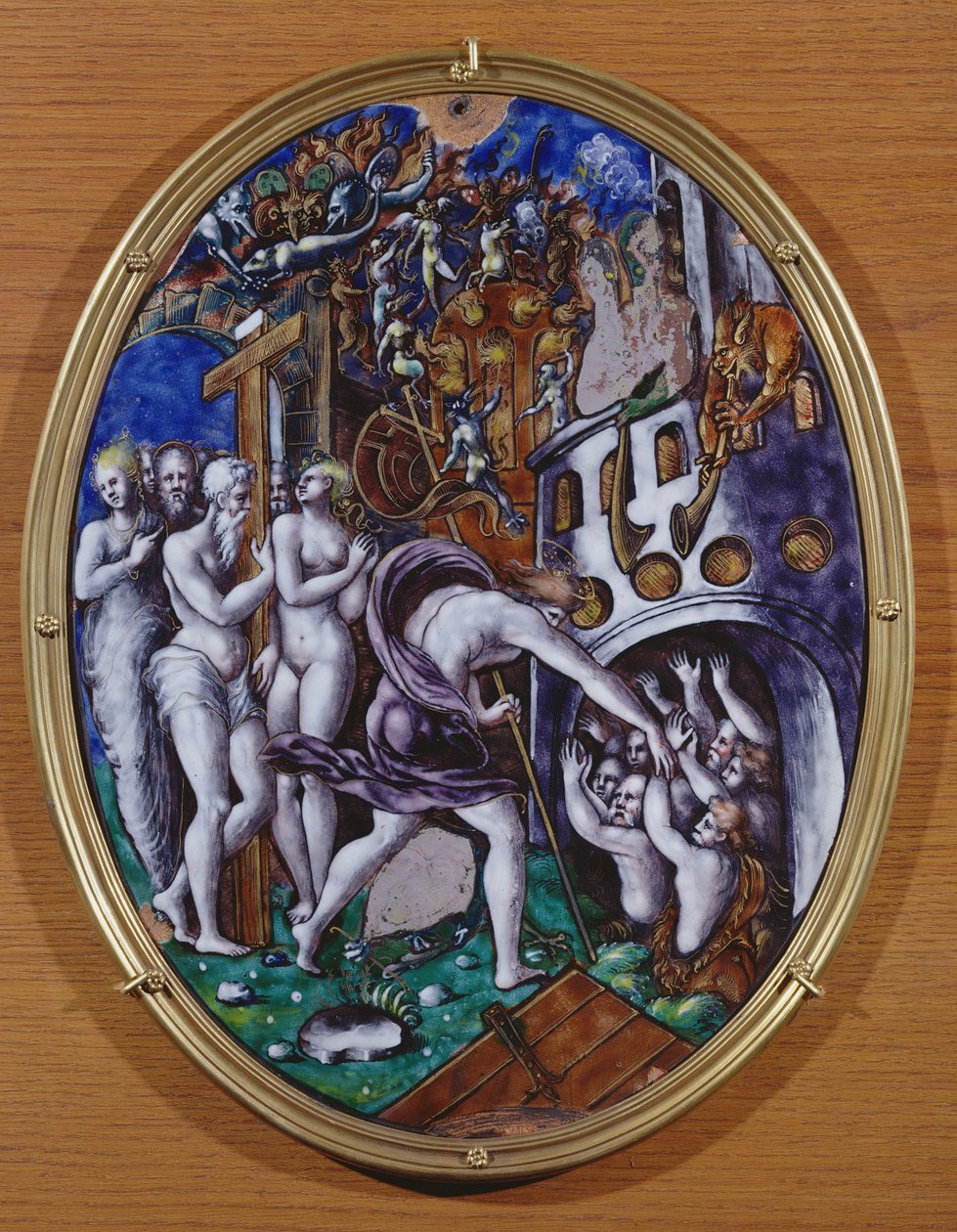 El Descenso de Cristo al Limbo, 1557 de Leonard Limosin