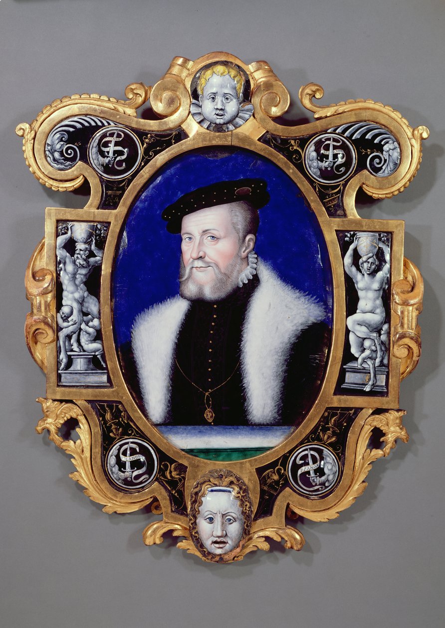 Retrato de Anne, Primer Duque de Montmorency (1493-1567) 1556 de Leonard Limosin