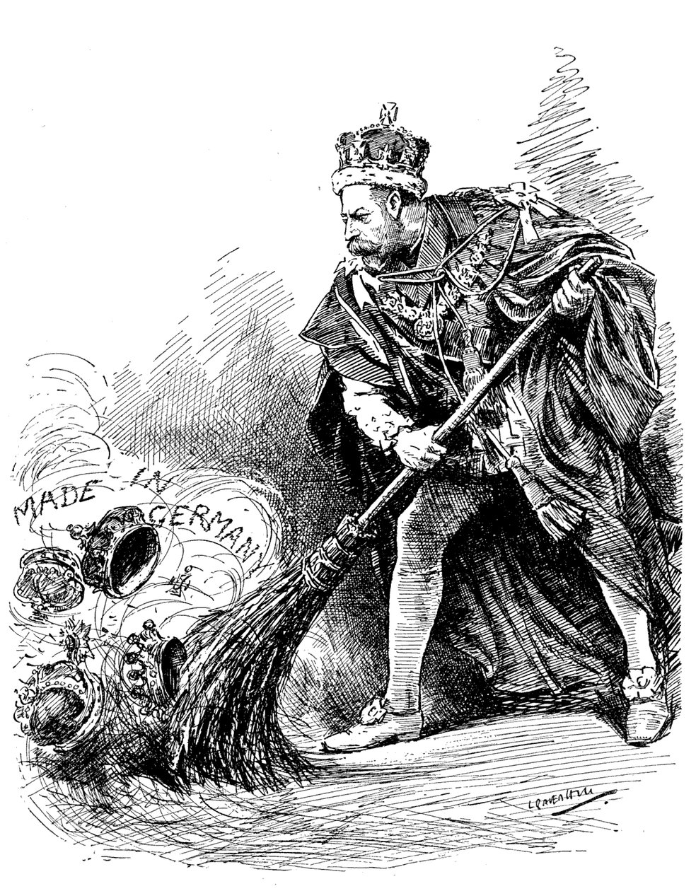 El Rey ha realizado un acto popular al abolir los títulos alemanes de los miembros de la familia de Su Majestad de Leonard Raven Hill