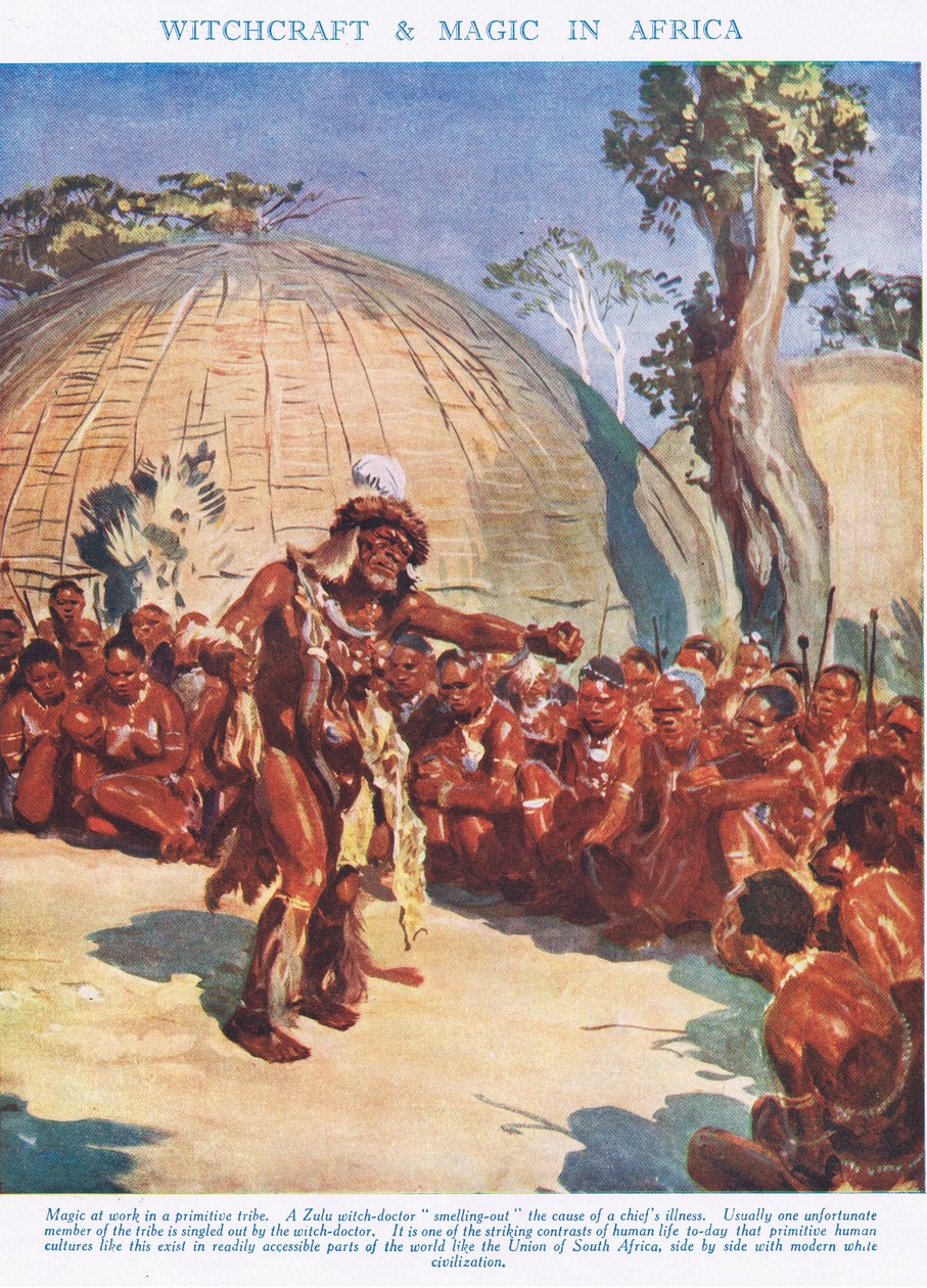 Brujería y magia en África, ilustración de 