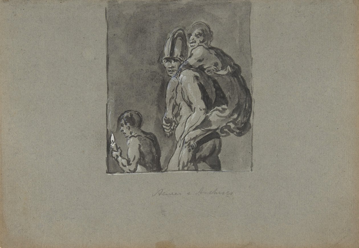 Eneas y Anquises, 1611-74 de Leonard Bramer