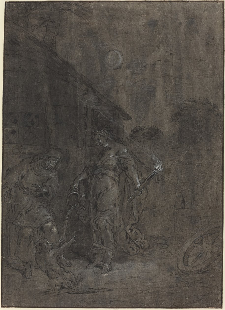 Stellio convertido en lagarto por Ceres de Leonard Bramer
