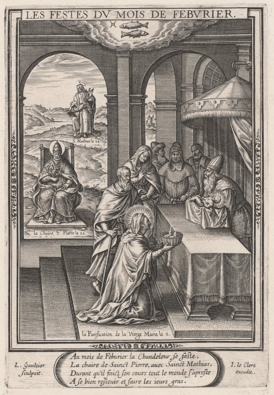 Las Fiestas del Mes de Febrero (Febrero: la Purificación de la Virgen) de Leonard Gaultier