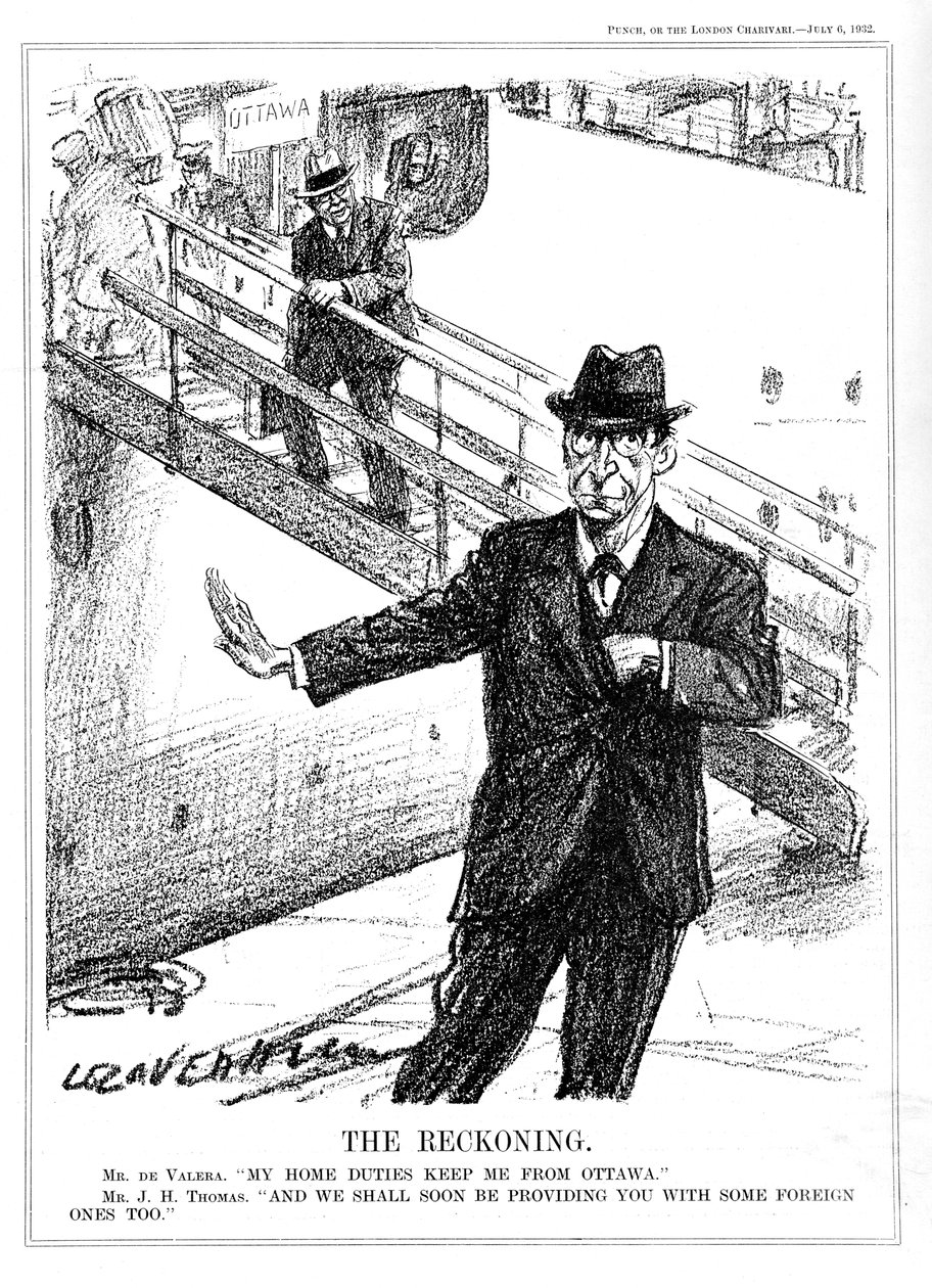Eamon De Valera rechazando la oportunidad de asistir a la Conferencia de Ottawa de Leonard Raven Hill