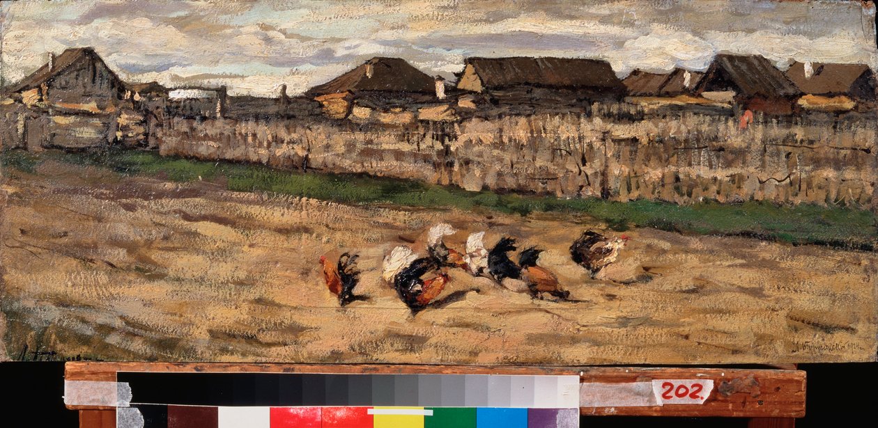 Vent printanier (Viento de primavera) - Oeuvre de Leonard Viktorovich Turzhansky (Tourjanski) (1875-1945), huile sur carton de Leonard Viktorovich Turzhansky