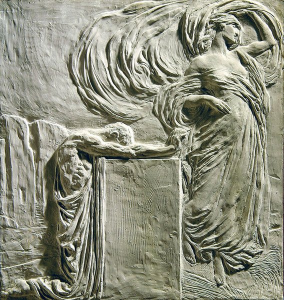 Placa funeraria para André Glades, 1906-8 de Leonardo Bistolfi
