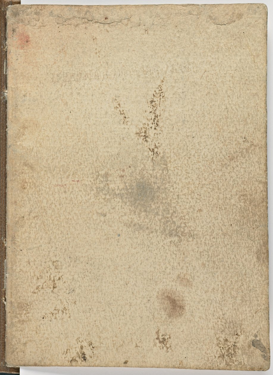Código sobre el vuelo de los pájaros, c. 1505-06, manuscrito en papel, cc. 18, Cubierta I de Leonardo da Vinci