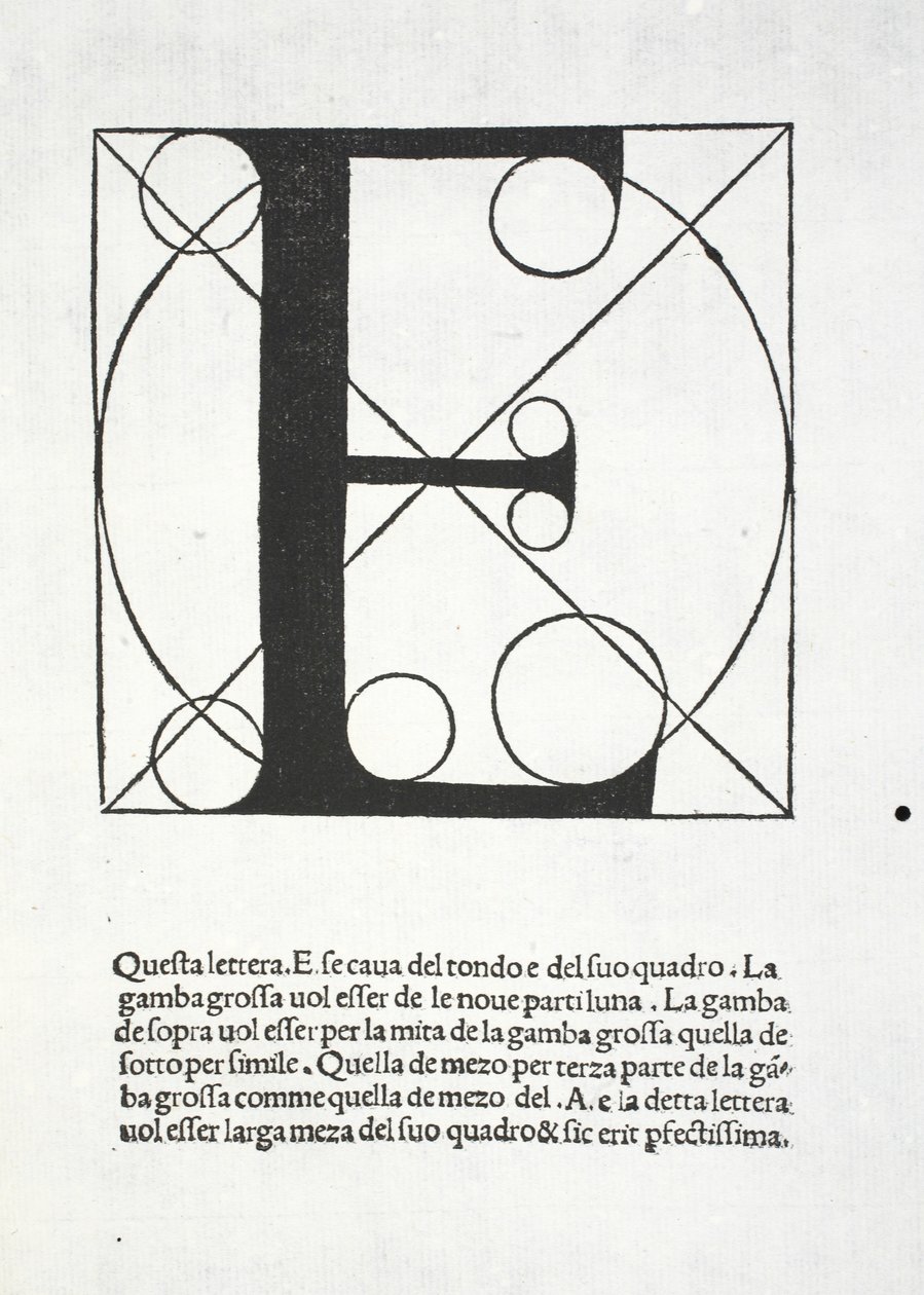 E, ilustración de 