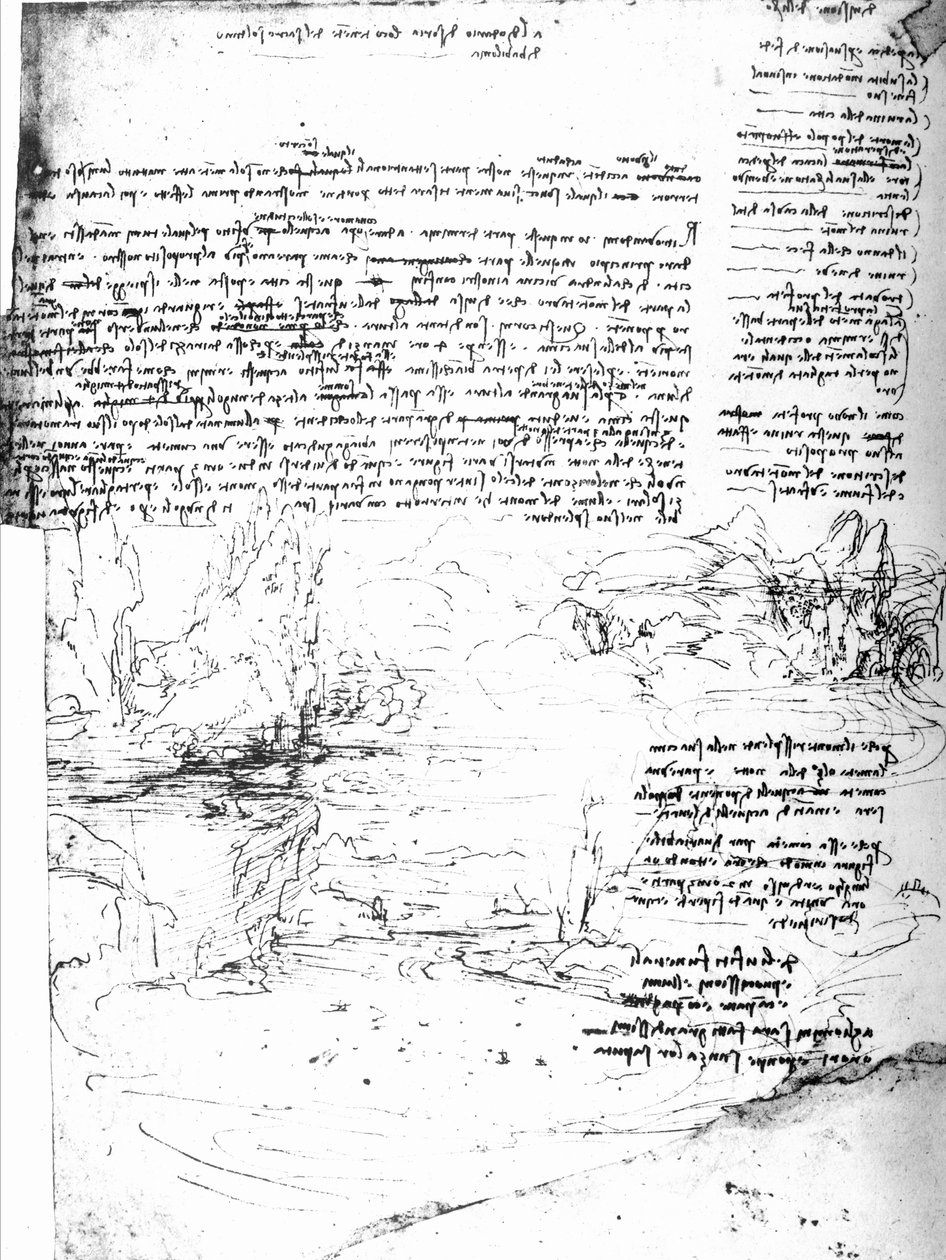 Fol.145v-a, página del cuaderno de Da Vinci de Leonardo da Vinci